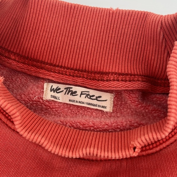 Free People We the Free Nikki Oversized Crewneck Sweatshirt Size Small - Picture 10 of 12